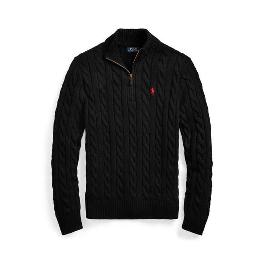 Ralph lauren cable knit quarter zip
