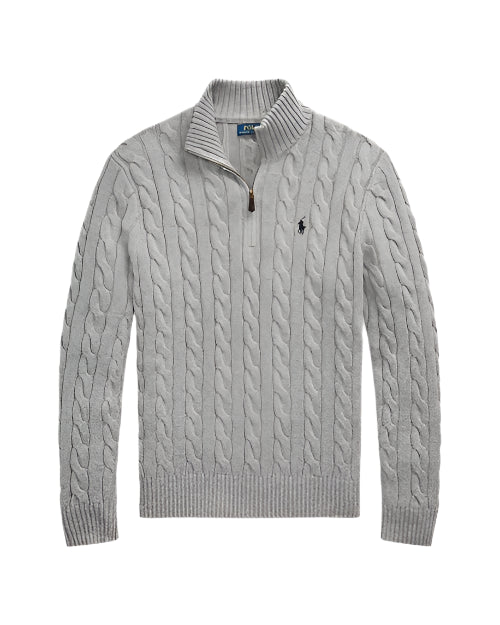 Ralph lauren cable knit quarter zip