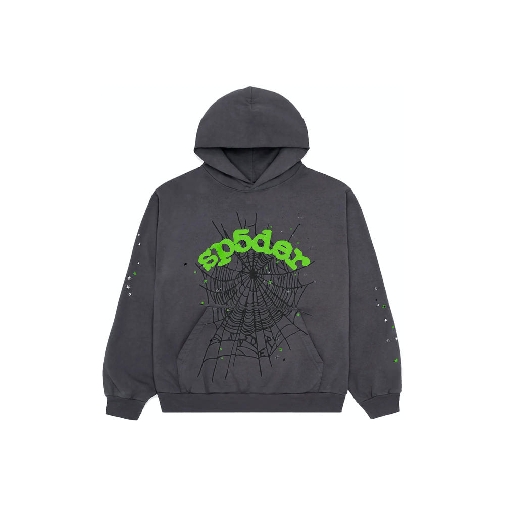 Sp5der hoodie slate grey